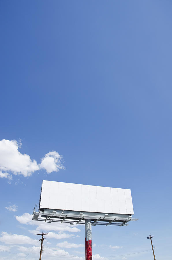 USA, Nevada, Blank billboard against blue sky Photograph by Chris Hackett/Tetra Images