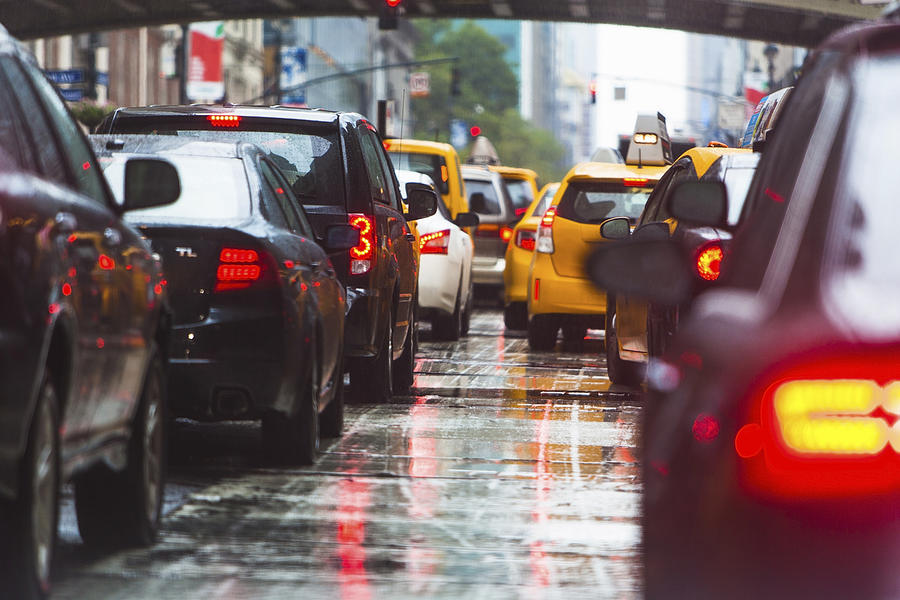 USA, New York State, New York City, Manhattan, Car traffic Photograph by Fotog