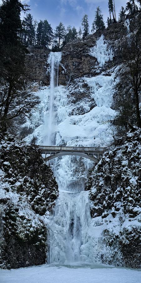 Waterfall Photograph - USA, Oregon, Columbia Gorge , Multnomah Falls 3 by Maggy Marsh