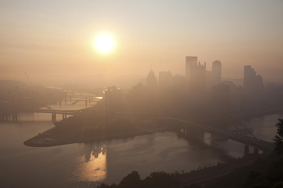 USA, Pennsylvania, Pittsburgh at sunrise Photograph by Henryk Sadura
