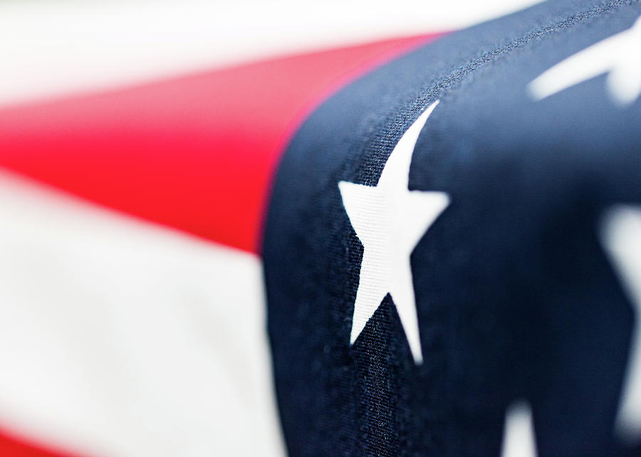 USA Proud American Flag Closeup Photograph by Amelia Pearn