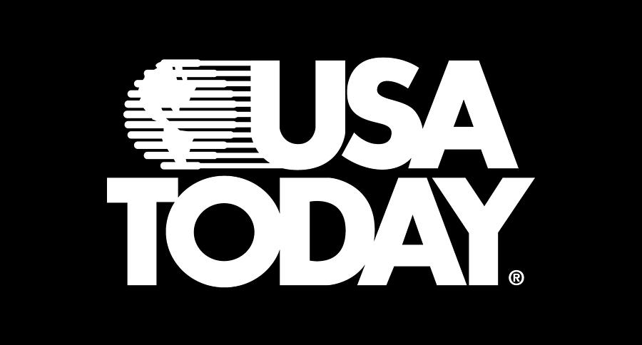USA TODAY Retro White Logo Digital Art by Gannett Co