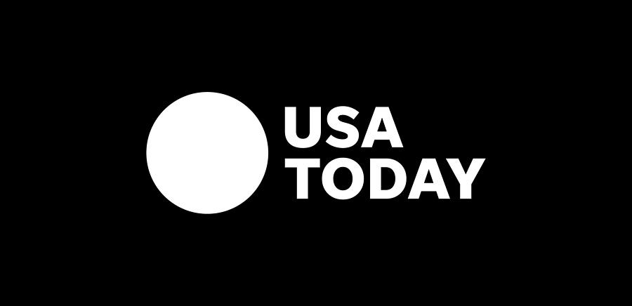 USA TODAY - White Logo Digital Art by Gannett