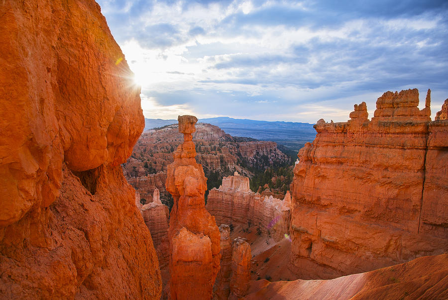 USA, Utah, Bryce Canyon, Landscape with cliff Photograph by Tetra Images - Daniel Grill