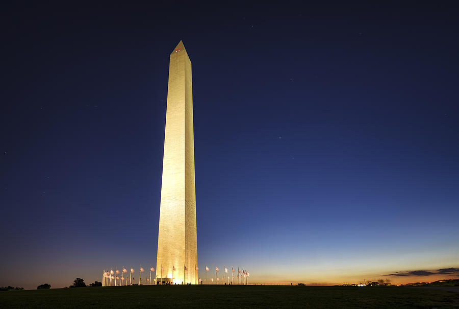 USA, Washington DC, National Mall, view to Washington Monument by night Photograph by Westend61