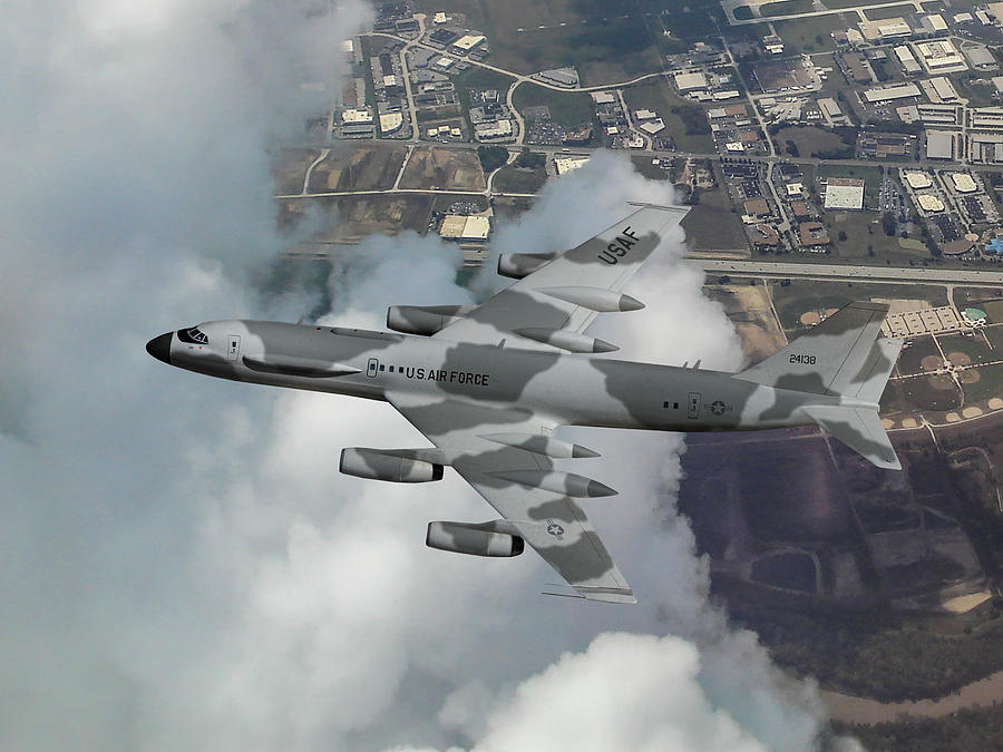 USAF Convair CV-990A ELINT Aircraft Digital Art by Erik Simonsen