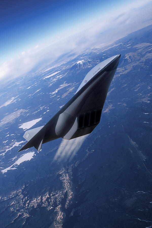 USAF Hypersonic Reconnaissance Aircraft Mixed Media by Erik Simonsen ...