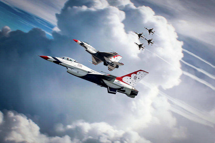 USAF Thunderbirds Digital Art by Airpower Art