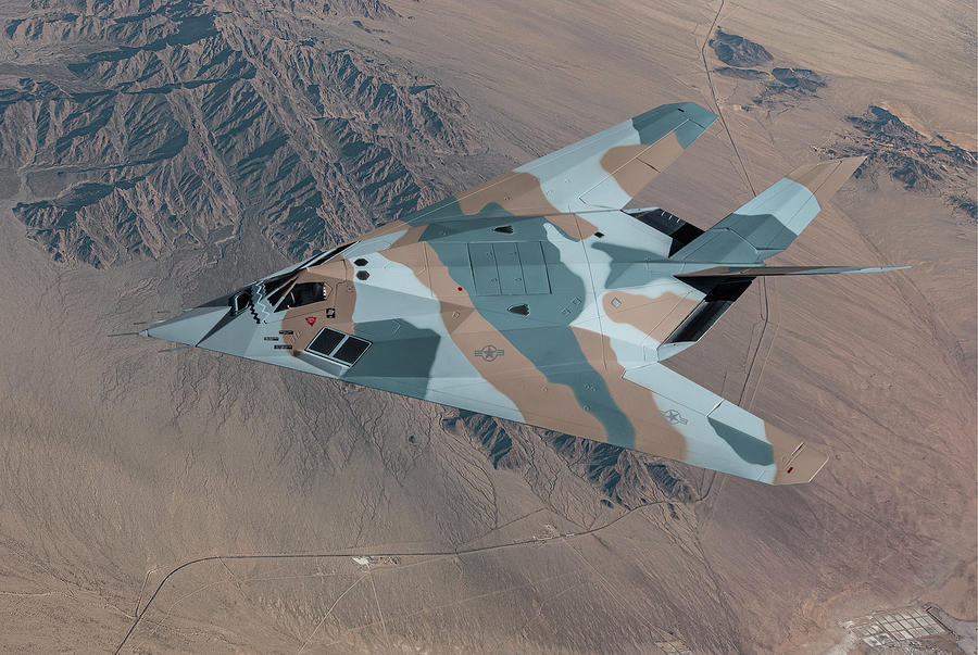 USAF F-117A Stealth Fighter Digital Art by Erik Simonsen