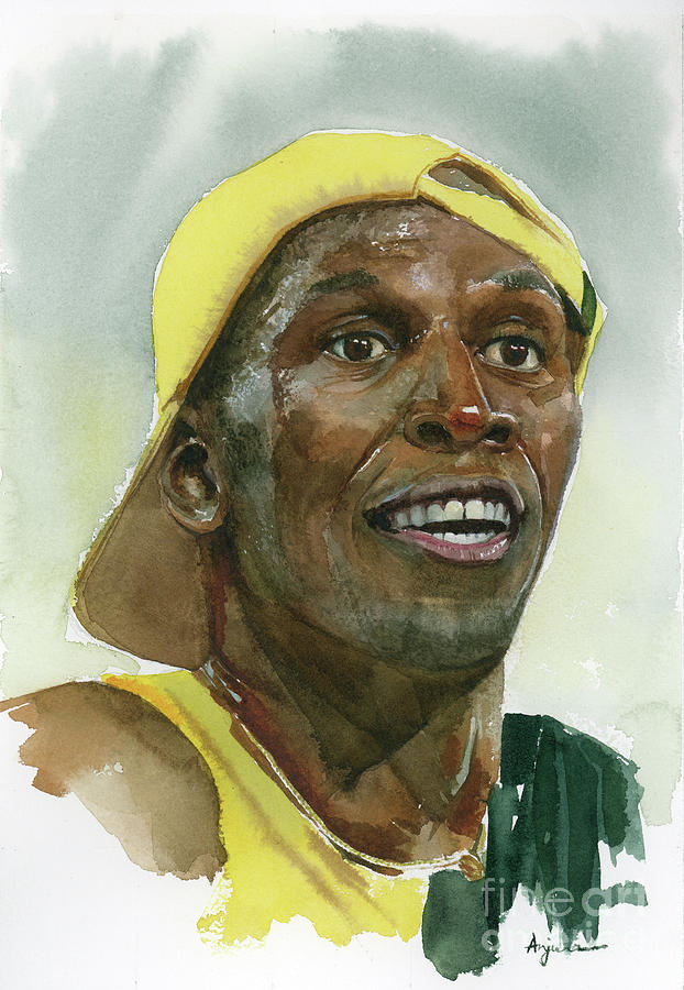 Usain Bolt Painting - Usain Bolt by Anjuna Sainath