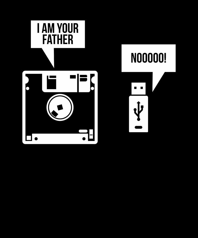 USB Floppy Disk I am Your Father Computer Nerd Geek Gift Mixed Media by