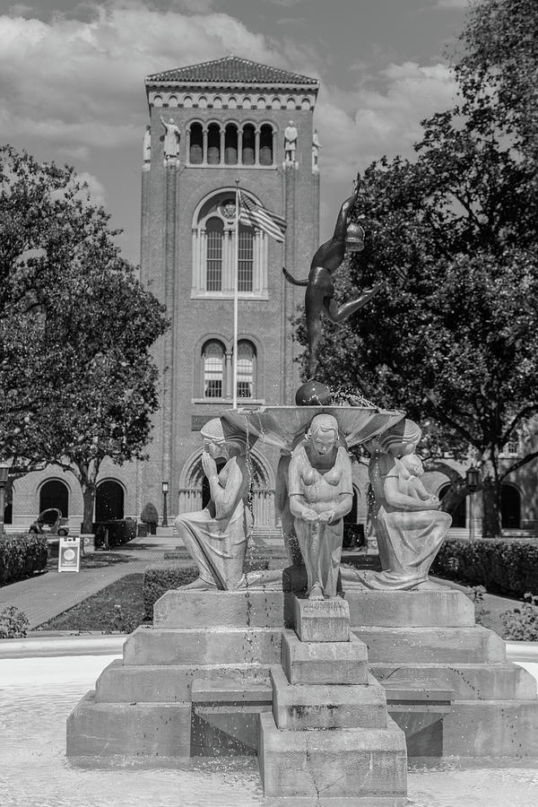 usc bovard administration buildingand Fountain USC Photograph by John McGraw