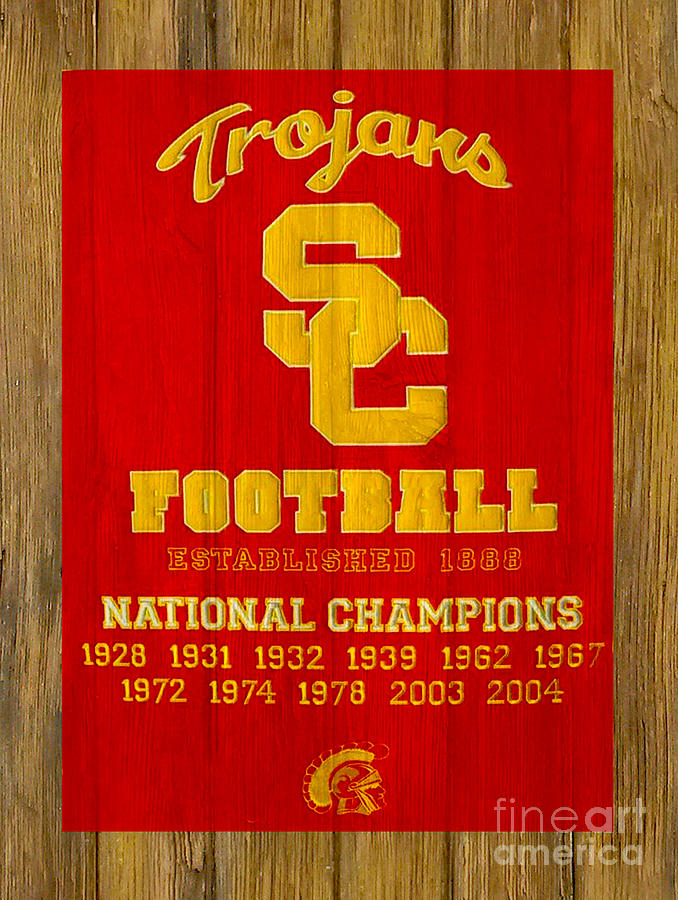 USC Trojans Banner Digital Art by Steven Parker