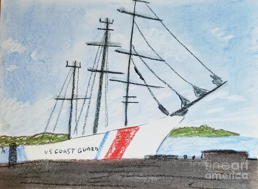 USCG Eagle Drawing by Expressions By Stephanie