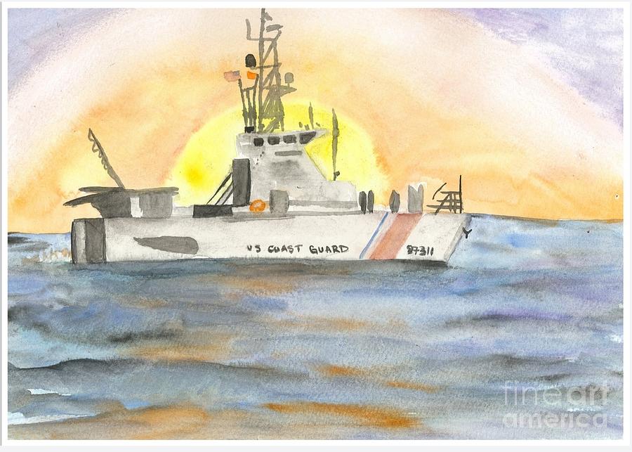 USCGC Cobia Painting by Expressions By Stephanie