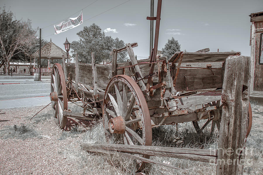 Used wagon Photograph by Darrell Foster