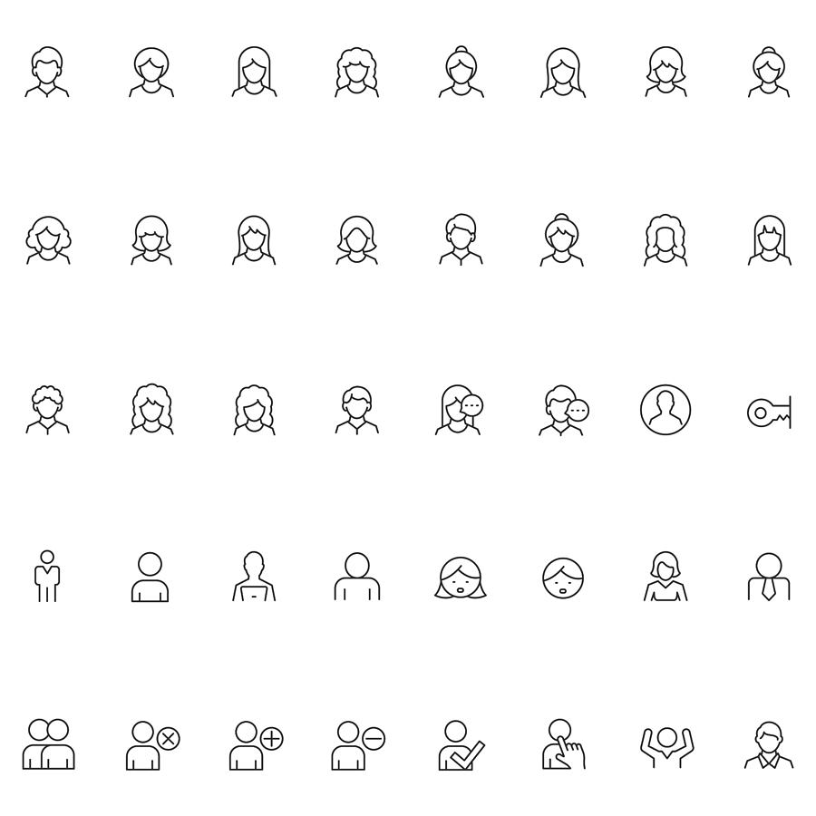 User icons Drawing by FingerMedium