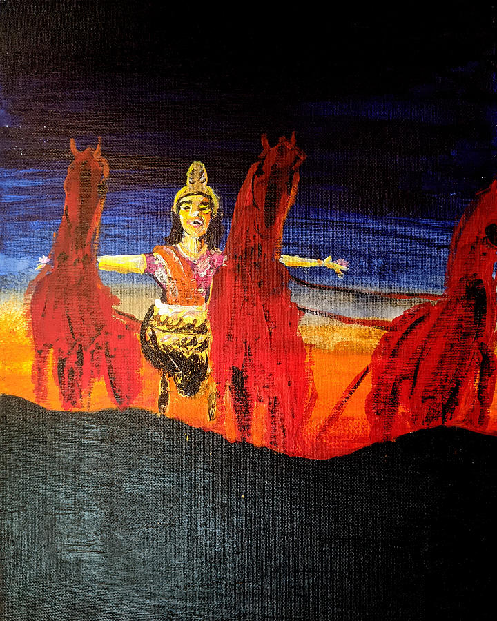 Ushas, Vedic Dawn Goddess Painting by Echoing Multiverse