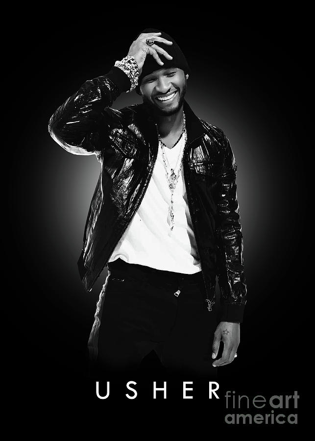 Usher Digital Art by Bo Kev
