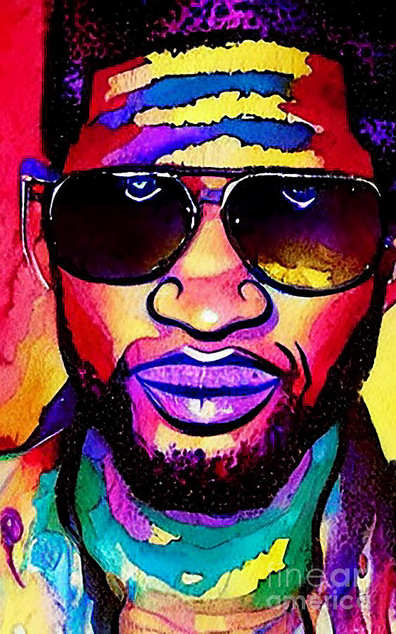 Usher Singer Mixed Media by Lisa Von - Fine Art America