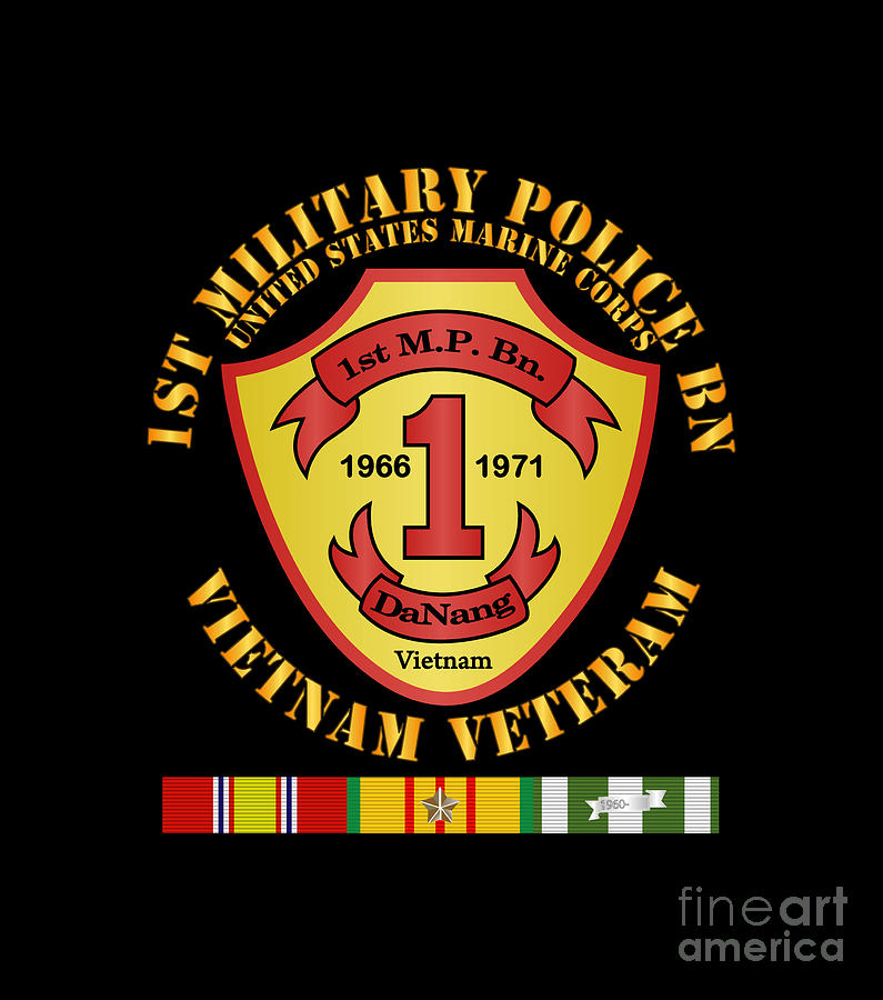 USMC - 1st MP Battalion - Vietnam Veteran Digital Art by Tom Adkins ...