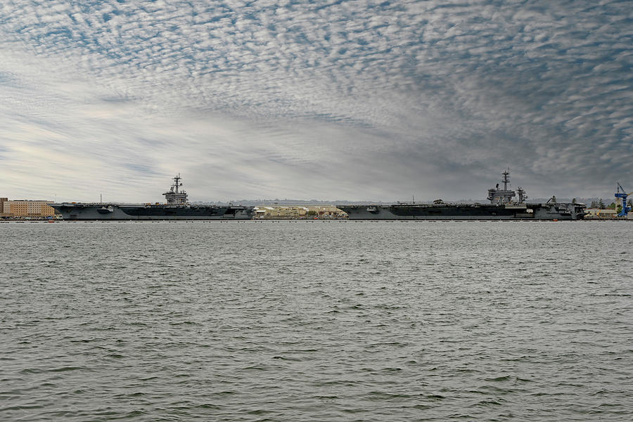 USN Carriers San Diego Photograph by Chris Smith
