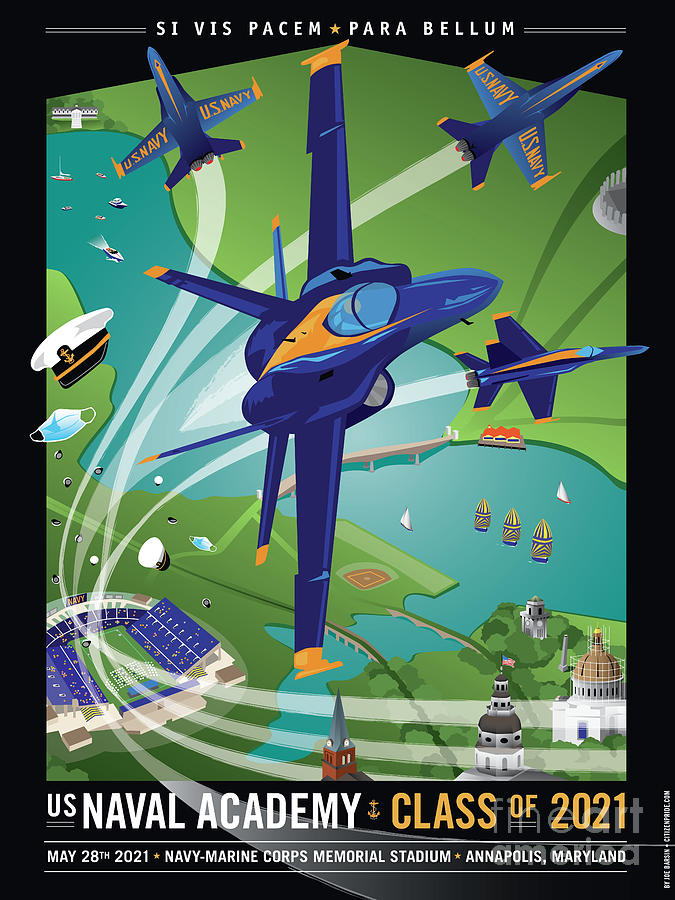 USNA Class of 2021 Celebration Digital Art by Joe Barsin