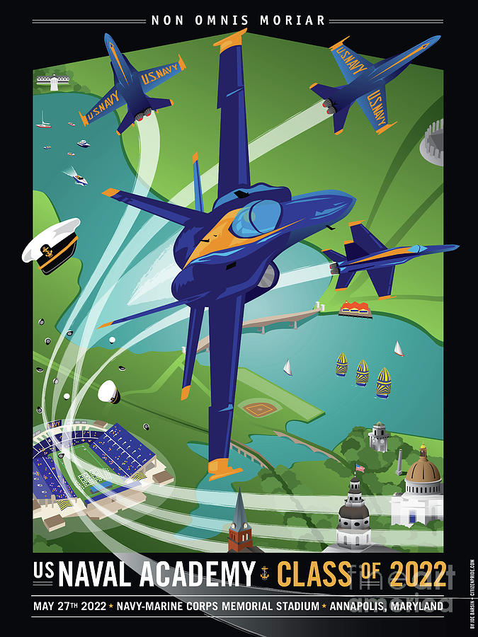 Maryland Digital Art - USNA Class of 2022 with Blue Angels by Joe Barsin Maryland Digital Art - USNA Class of 2022 with Blue Angels by Joe Barsin