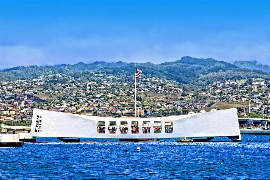 Landmark Photograph - USS Arizona Memorial by DJ Florek