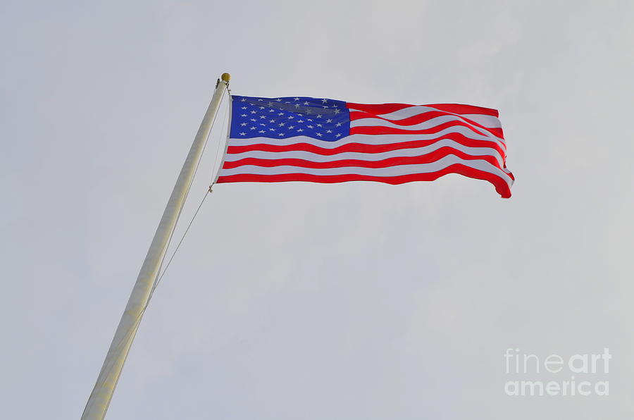 USS Arizona Memorial Flag Photograph by Mary Deal