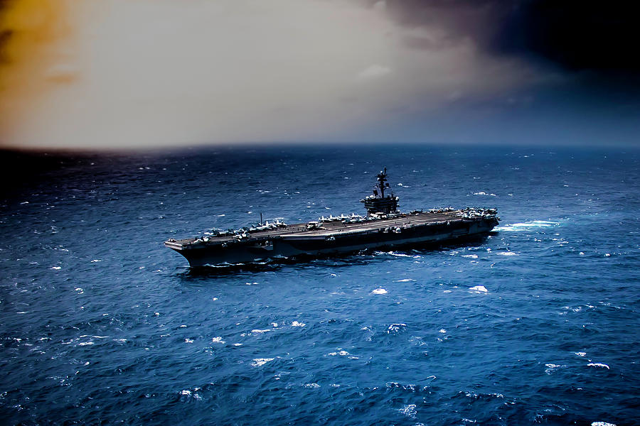 USS Carl Venson at sea Photograph by Derek Bratton