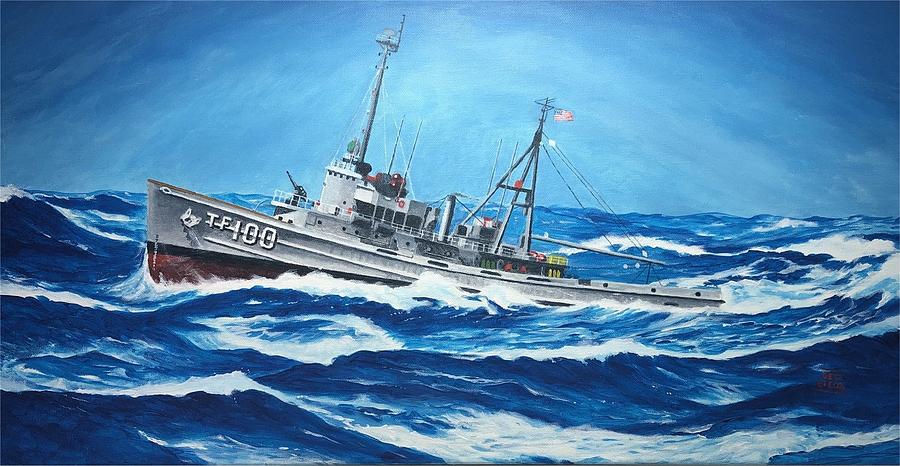 USS Chowanoc ATF-100 Painting by George Bieda