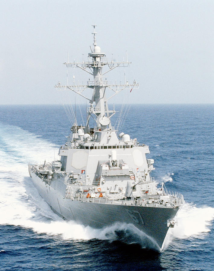 USS Cole guided missile destroyer at sea off Puerto Rico, Aug 2001 Photograph by Stocktrek
