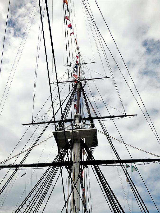 USS Constitution Mast and Rigging Photograph by Sharon Williams Eng