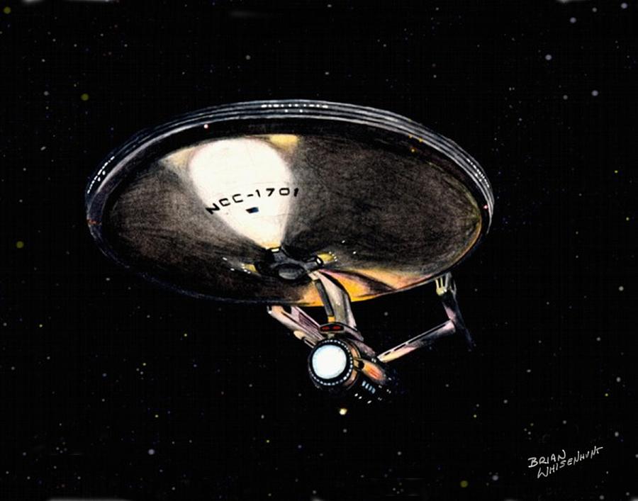 USS Enterprise Star Trek Bath Mat by lighthouse-art