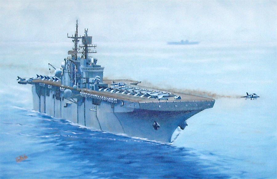 USS Essex LHD-2 Painting by George Bieda - Pixels