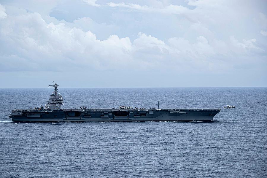 USS Gerald R. Ford CVN 78 Conducts Carrier Qualifications By US Navy ...