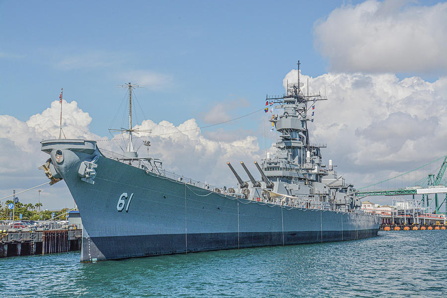 USS Iowa in San Pedro 2 Photograph by Tommy Anderson
