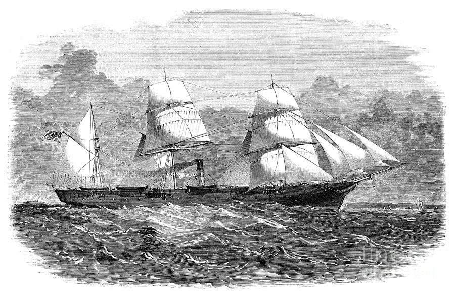 USS Iroquois, 1859 Drawing by Granger - Fine Art America