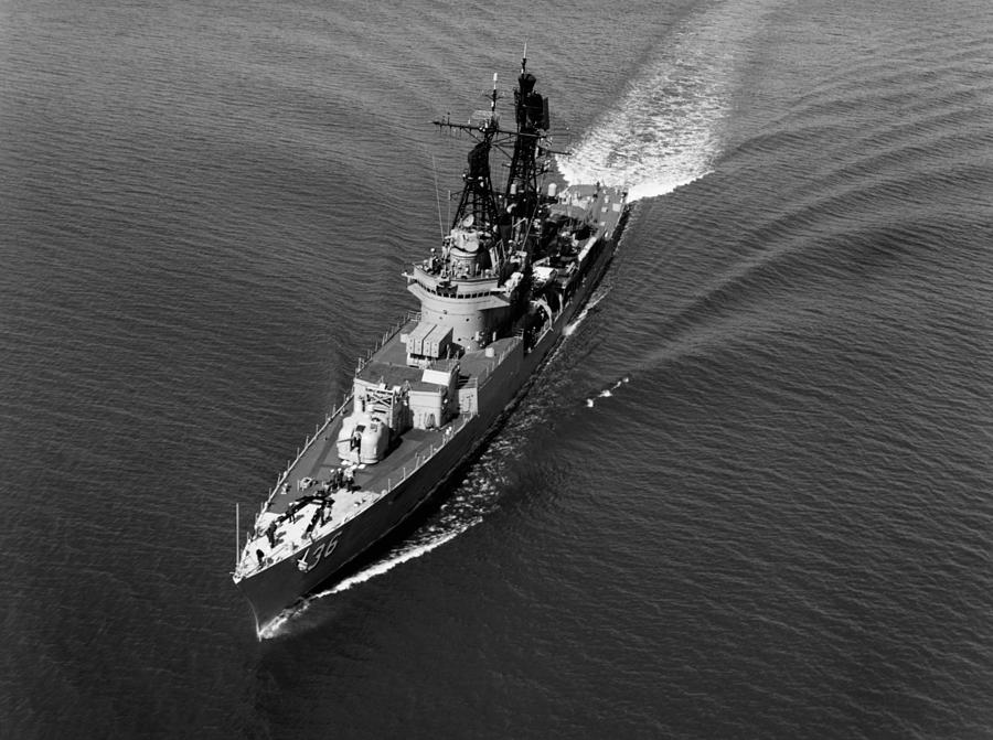 USS John S. McCain In The Delaware River - 1969 Photograph by War Is Hell Store