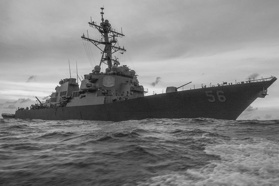 USS John S. McCain On Patrol - 2017 Photograph by War Is Hell Store