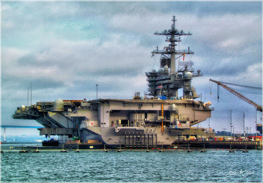 USS Midway Aircraft Carrier Photograph by Barbara Zahno