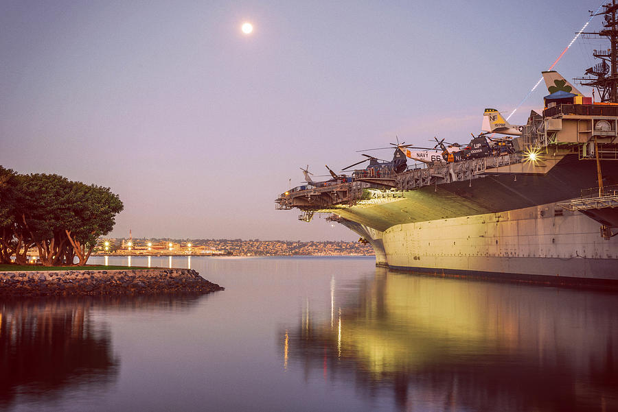 USS Midway At Tuna Harbor Photograph by Joseph S Giacalone