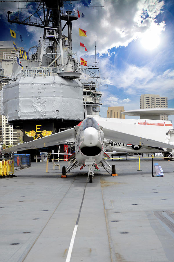 USS Midway Corsair Photograph by Chris Smith
