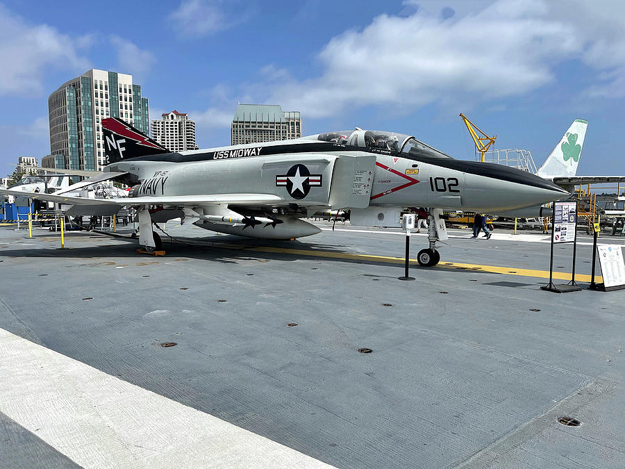 USS Midway Phantom Photograph by Chris Smith
