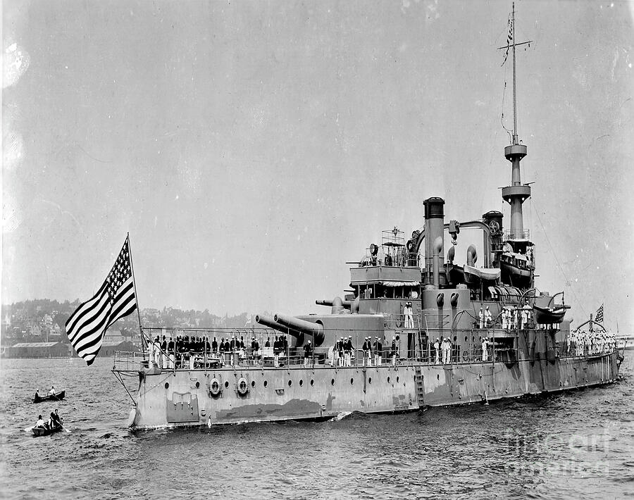 USS Oregon BB-3 ac2 Photograph by Historic Illustrations - Fine Art America