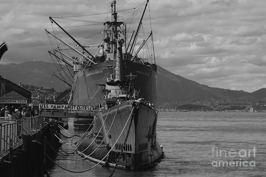 USS Pampanito and SS Jeremiah OBrien in San Francisco Photograph by Tony Lee