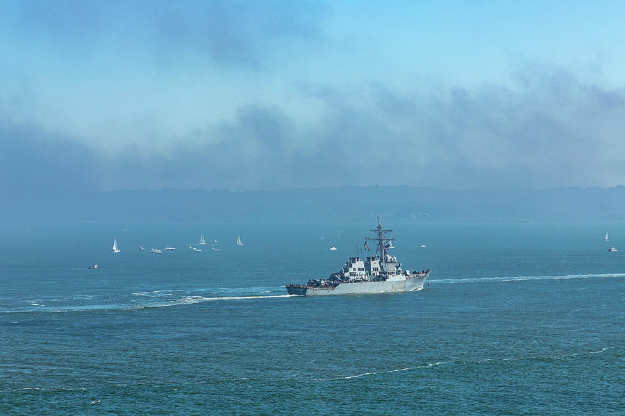 USS Princeton at Parade of Ships Photograph by Bonnie Follett