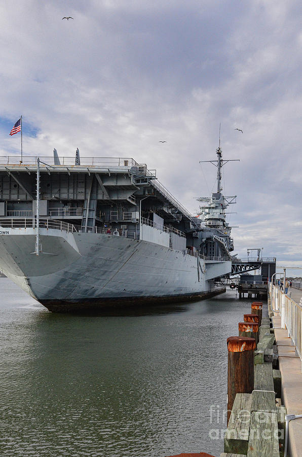 USS Yorktown - Charleston - Vertical Photograph by Dale Powell