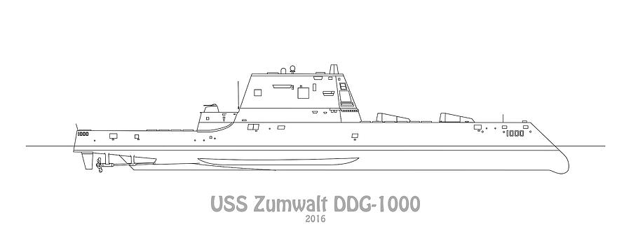 destroyer ship drawing